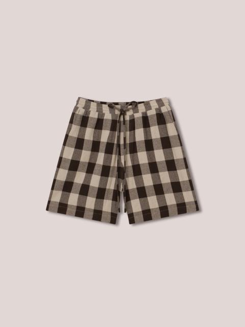 Nanushka DOXXI - Light-weight Gingham shorts - Brown&Ecru