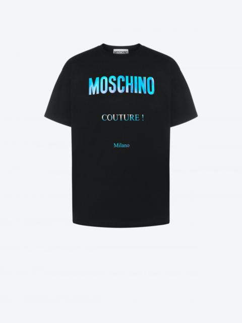 Moschino HOLOGRAPHIC LOGO ORGANIC JERSEY T-SHIRT
