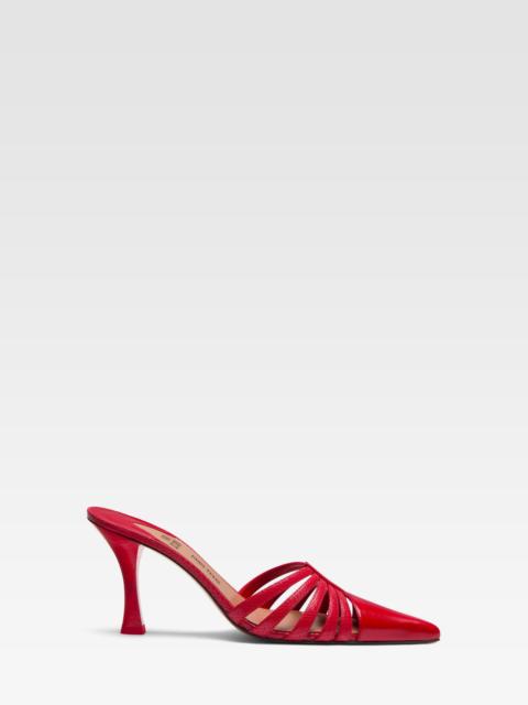 PARIS TEXAS Red leather cut-out mule