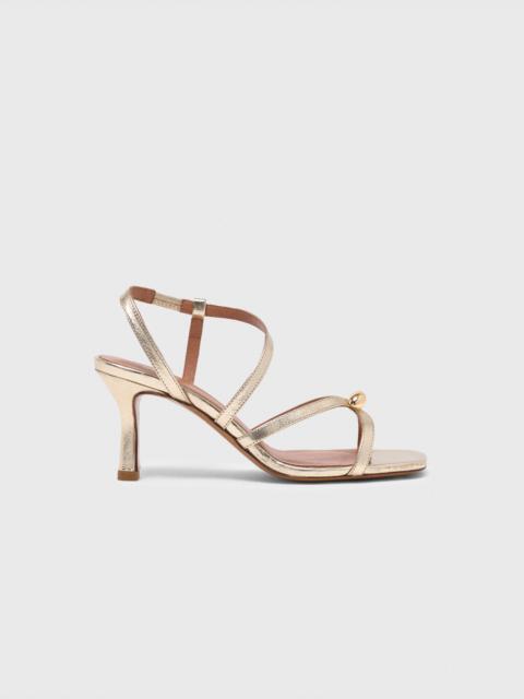 maje Metallic multi-strap sandals