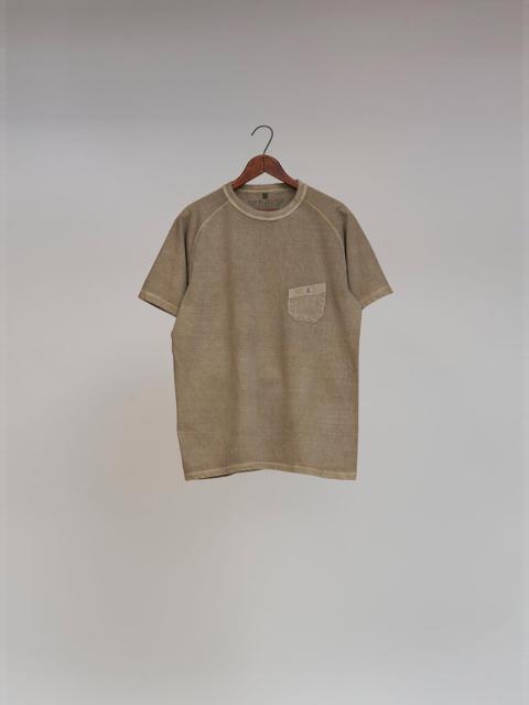 Nigel Cabourn 5.6oz Basic T-Shirt Pigment in Khaki
