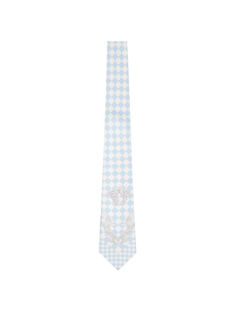 Blue & White Shovel Tie