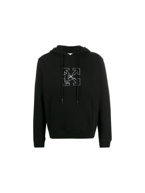 Off-White OFF-WHITE Slim Fit Workers Hoodie Hoodie Black/White