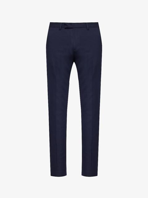 Textured-weave wool-blend trousers