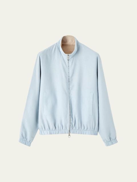 Loro Piana Men's Linen Bomber Jacket