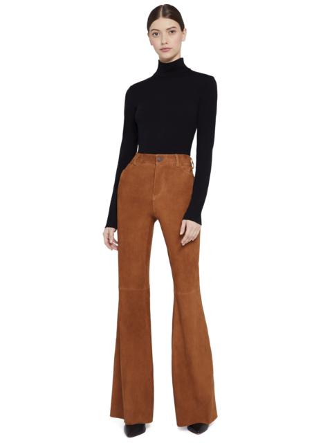 Alice + Olivia BRENT HIGH WAISTED SUEDE PANT