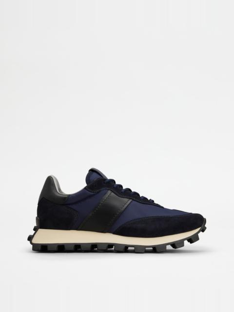SNEAKERS TOD'S 1T IN SUEDE AND FABRIC - BLUE, BLACK