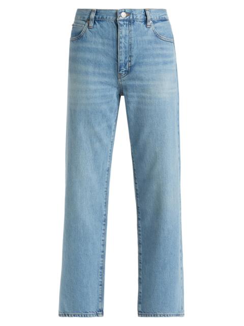 FRAME Women's Off Duty Hang Stretch-Cotton Straight-Leg Crop Jeans - Frey