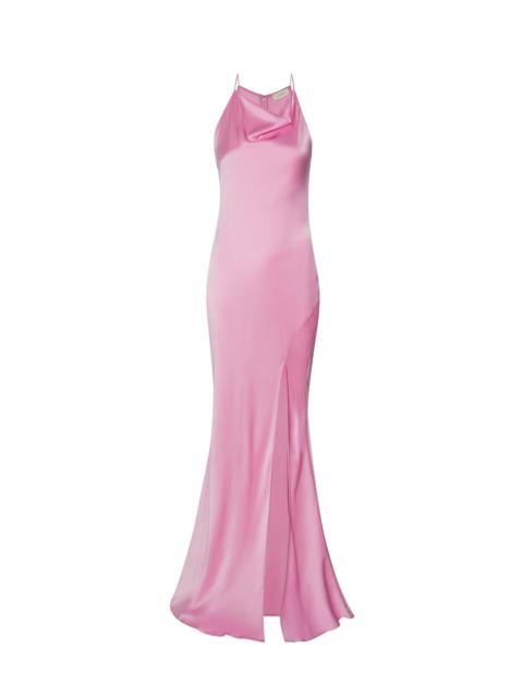 LAPOINTE Satin Halter Gown