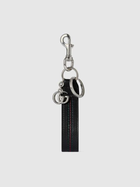 GUCCI Double G keychain with Web detail