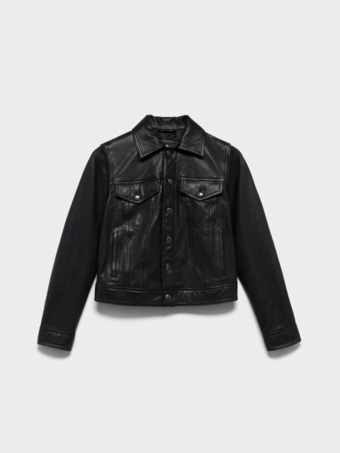7 For All Mankind ADI TRUCKER JACKET in Leather