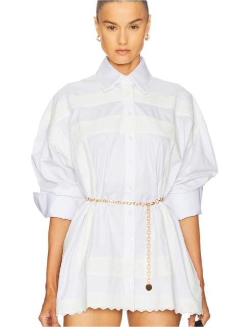 HELSA The Summer Overshirt With Vintage Swiss Embroidery