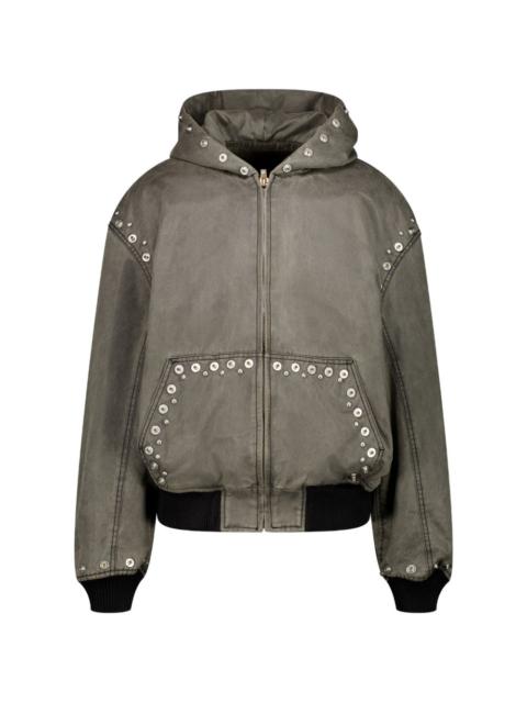 We11done studded hooded jacket