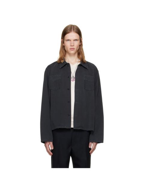 Stockholm Surfboard Club Black Garment Dyed Overshirt