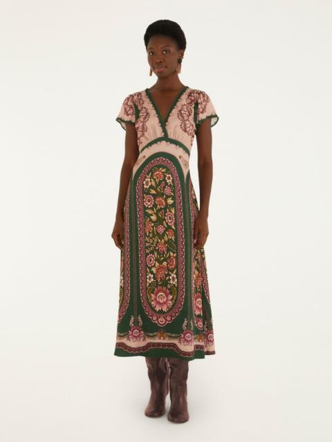 FARM RIO Daniela Short Sleeve Maxi Dress