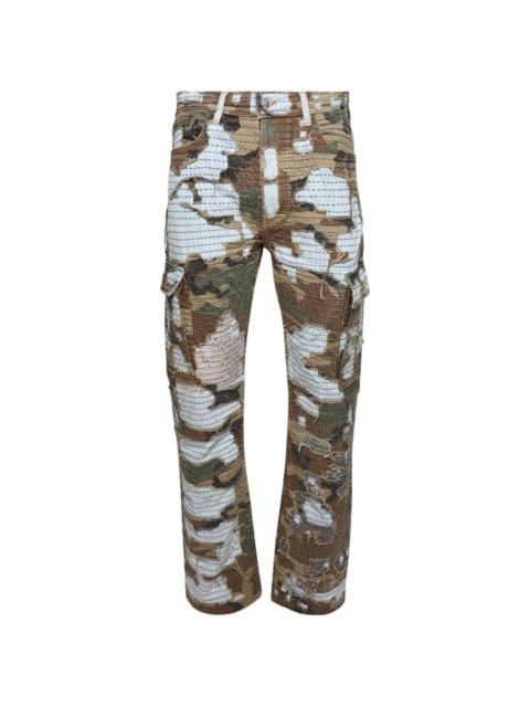 Camo Boro Repair straight jeans