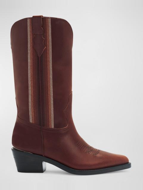 PARTLOW Christina Embroidered Leather Western Boots