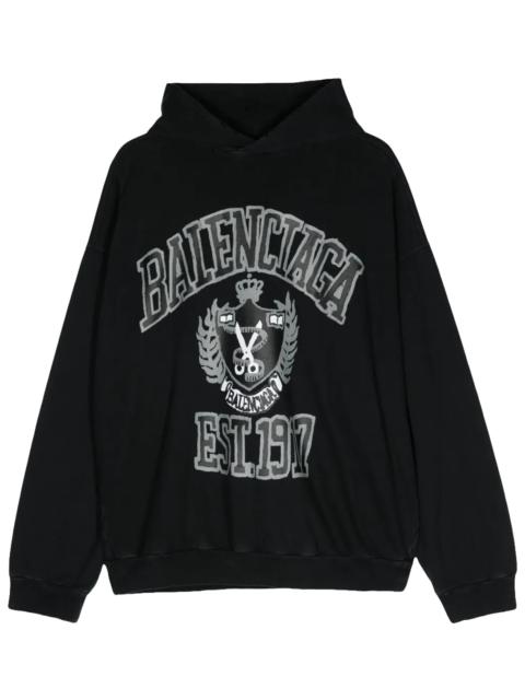 BALENCIAGA DIY College Medium Fit Hoodie "Black" 744463 TOVK2 8190