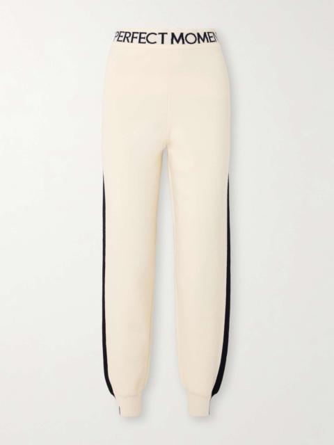 PERFECT MOMENT La Tour intarsia wool-blend tapered track pants