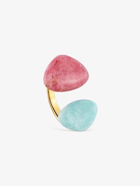 TOUS Ring with 18kt gold vermeil and rhodonite TOUS Color Dots