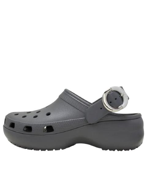 crocs (WMNS) Crocs Classic Platform Dipped Buckle Clog 'Carbon' 213230-0YK