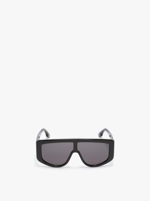 Victoria Beckham Acetate Visor Sunglasses In Black