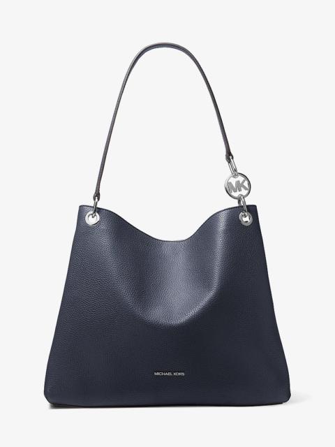 MICHAEL KORS Christina Large Pebbled Leather Shoulder Bag