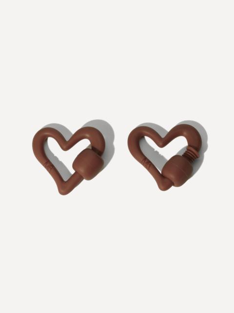 MARLA AARON Rubber Freeform Heartlock in Clay