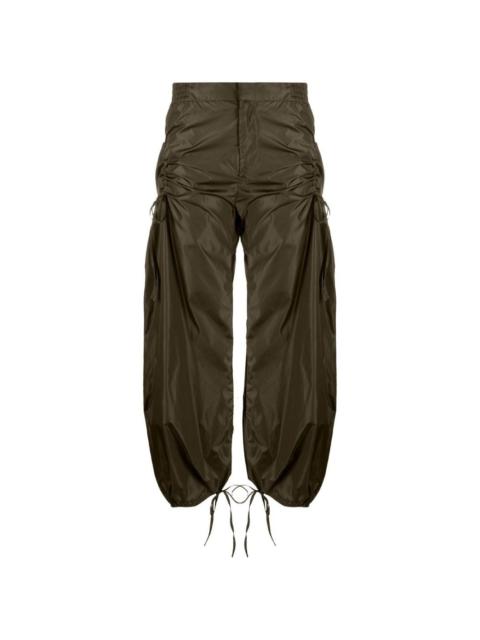 ruched parachute trousers