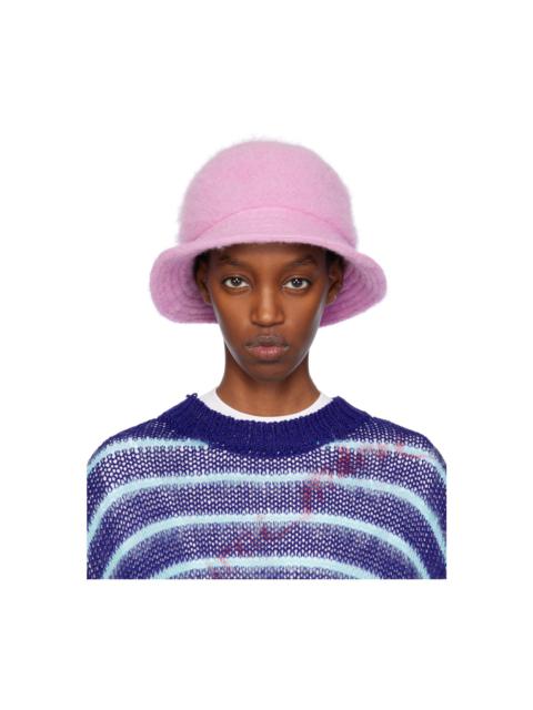 Marni SSENSE Exclusive Pink Furry Bucket Hat