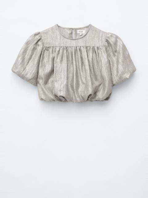& Other Stories Gathered Metallic Blouse