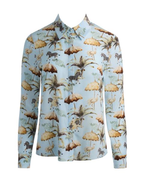 Alice + Olivia WILLA STACEFACE SILK BLOUSE - UNTAMED