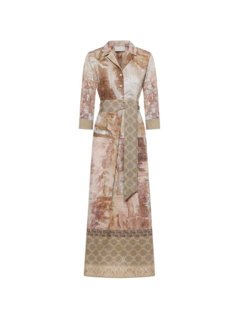 Pierre-Louis Mascia Diomede belted midi shirt dress