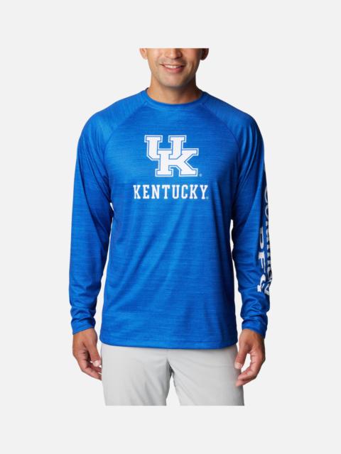 Columbia Men's Collegiate PFG Terminal Tackle Heather Long Sleeve Shirt - Kentucky