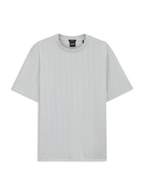 BOSS REGULAR-FIT T-SHIRT IN COTTON WITH RAISED JACQUARD STRUCTURE