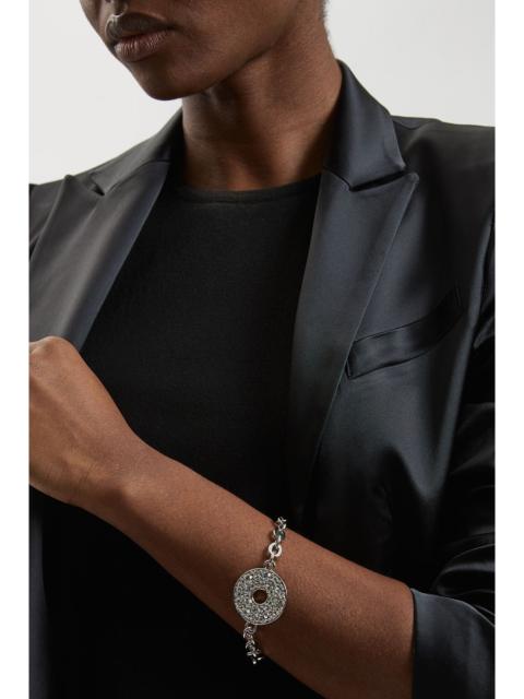KAREN MILLEN Crystal Ring Chain Bracelet