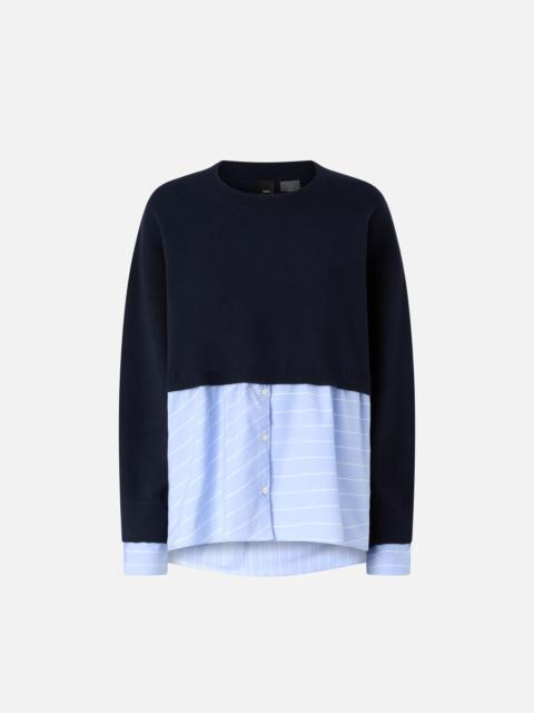 SWEATER WITH SHIRT INSERT