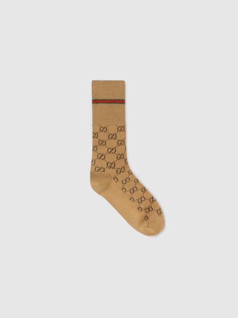 GUCCI GG cotton socks with Web