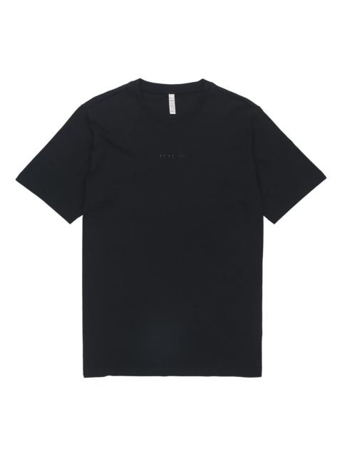 Men's adidas originals Solid Color Round Neck Short Sleeve Black T-Shirt HS8888