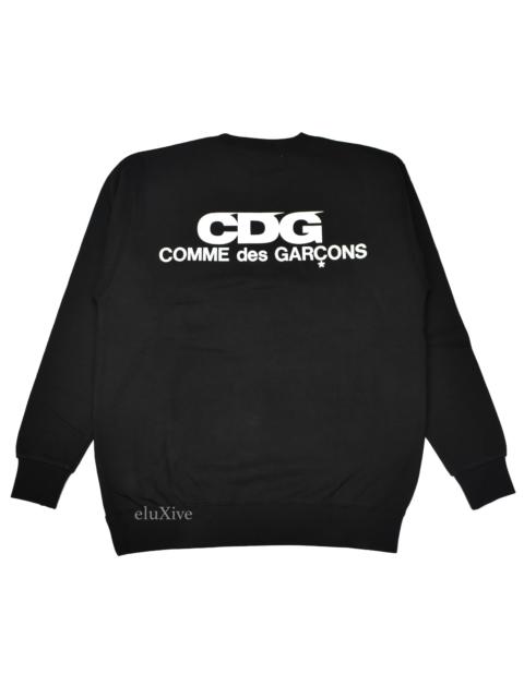 CDG　AD2018　ロゴスウェット　XL　黒　古着 COMME des GARCONS - 新品 コムデギャルソン CDG 同色ロゴ