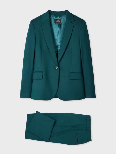 Paul Smith Women's Petrol Green Wool-Blend Suit