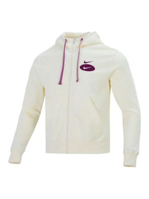 Nike Nike Sportswear Swoosh League Logo Hoodie 'White Purple' DM5341-113