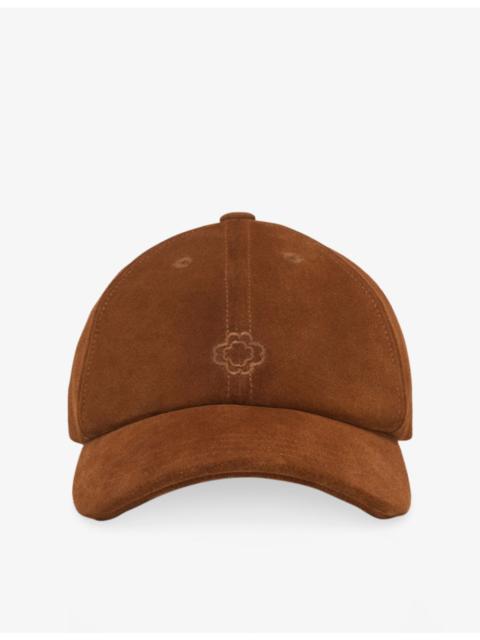 maje Logo-Embroidered Suede Baseball Cap