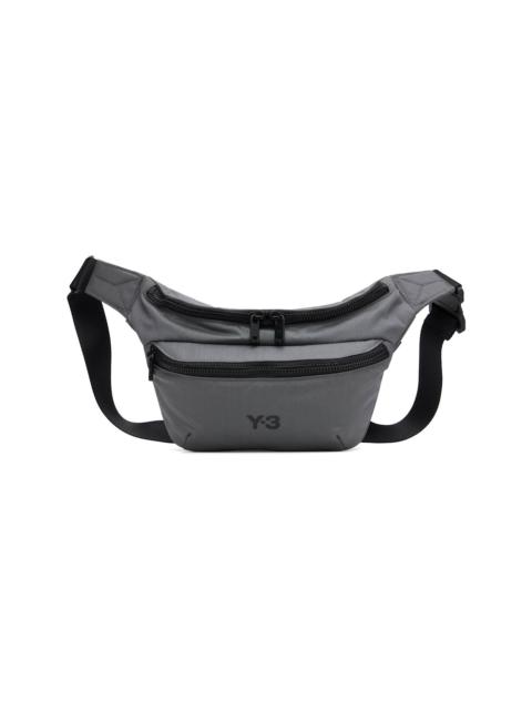 Y-3 Gray Staple Belt Bag