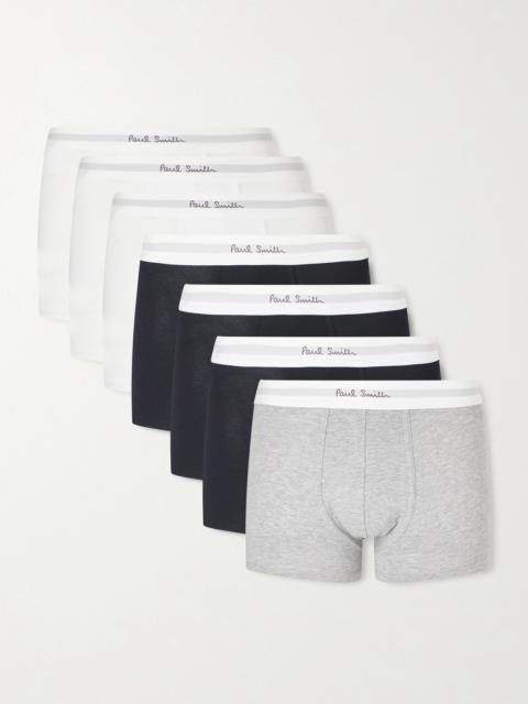 Paul Smith Set of Seven Organic Cotton-Blend Jersey Boxer Briefs