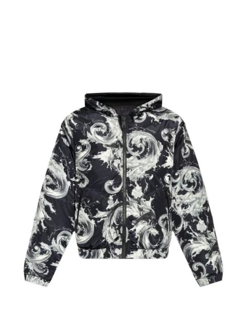 VERSACE JEANS COUTURE print-detail hooded padded jacket