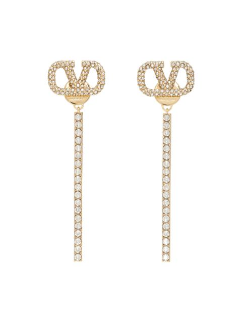 Valentino Gold Logo Earrings
