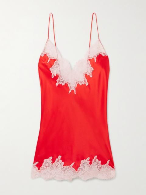 SKIMS Valentine's Day Silk Lace Mini Slip Dress