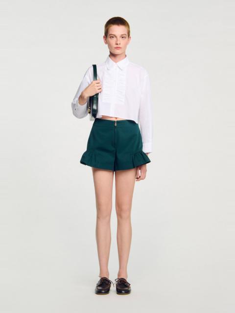 Sandro RUFFLED SHORTS