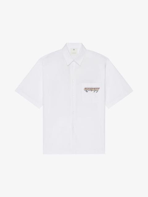 SHIRT IN POPLIN WITH GIVENCHY WORLD TOUR PRINT